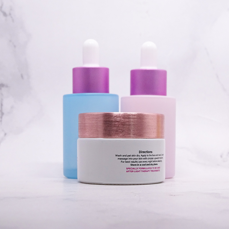 luxury cosmetic jars with brushed metalline lid 30gram empty cream pot for face skin care