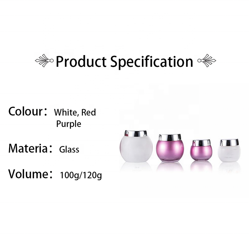 luxury cosmetic packaging 100g 120g glass jars wholesale with bamboo golden silver cap