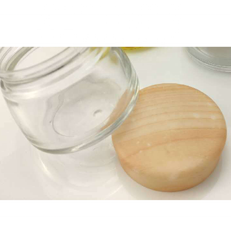 luxury cosmetic packaging 100g 120g glass jars wholesale with bamboo golden silver cap