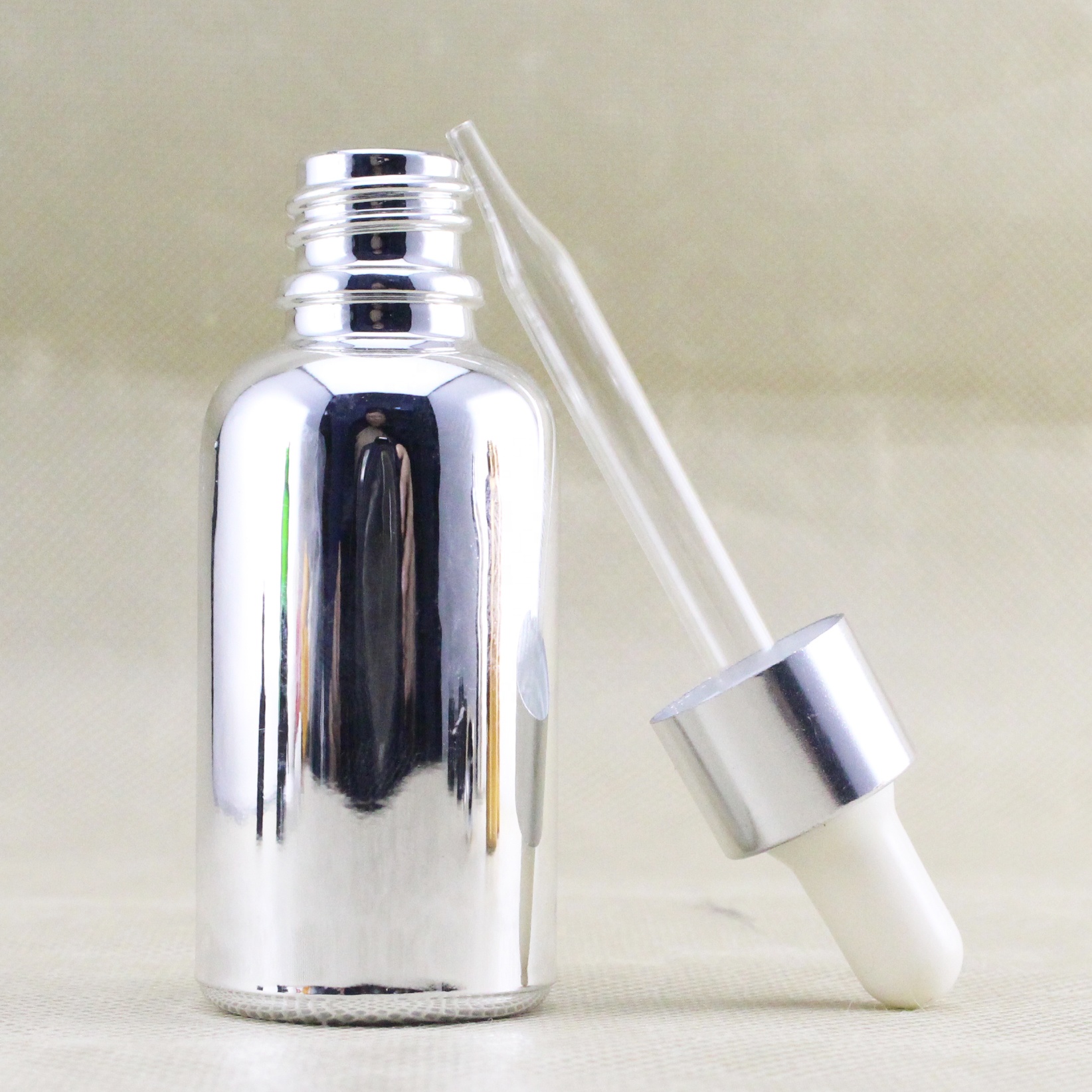 luxury cosmetic packaging 1oz gold serum dropper bottle 30ml rose gold glass bottles with gold dropper