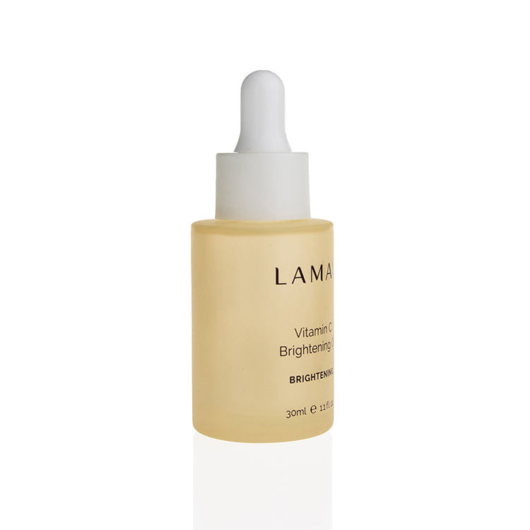 luxury cosmetic packaging 20ml 30ml 40ml 50ml 60ml 100ml 120ml cylinder green yellow pink frosted glass serum dropper bottle