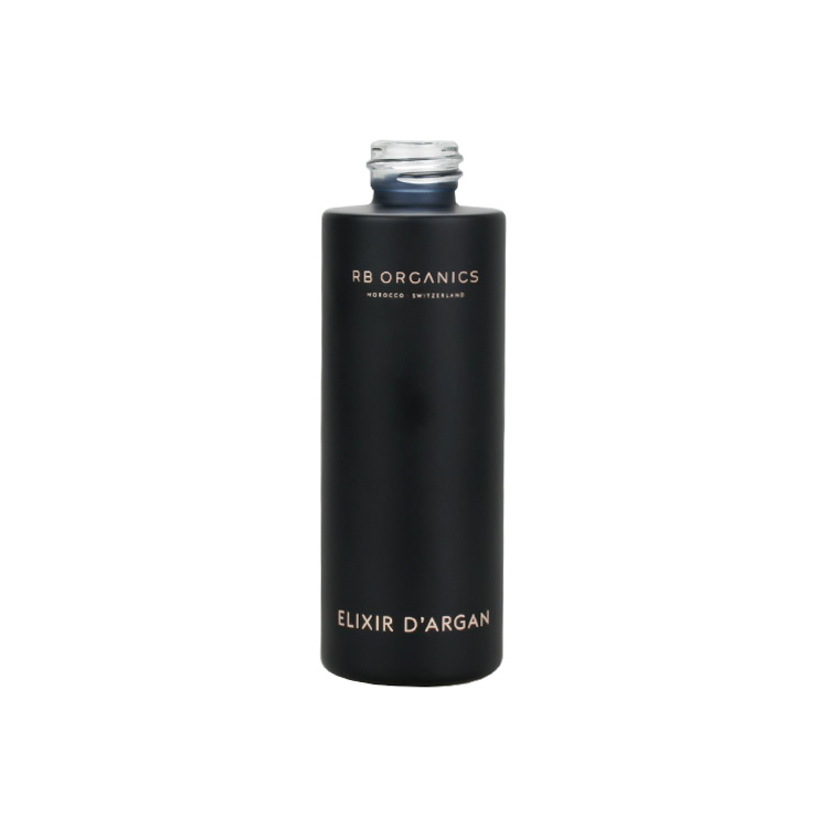 luxury cosmetic packaging 2oz glass pump bottle 30ml 40ml 50ml 60ml 80ml 100ml 120ml matte black glass serum pump bottle