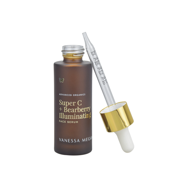 luxury cosmetic packaging 30ml 50ml 70ml 100ml frosted amber skin care glass jars and bottles set