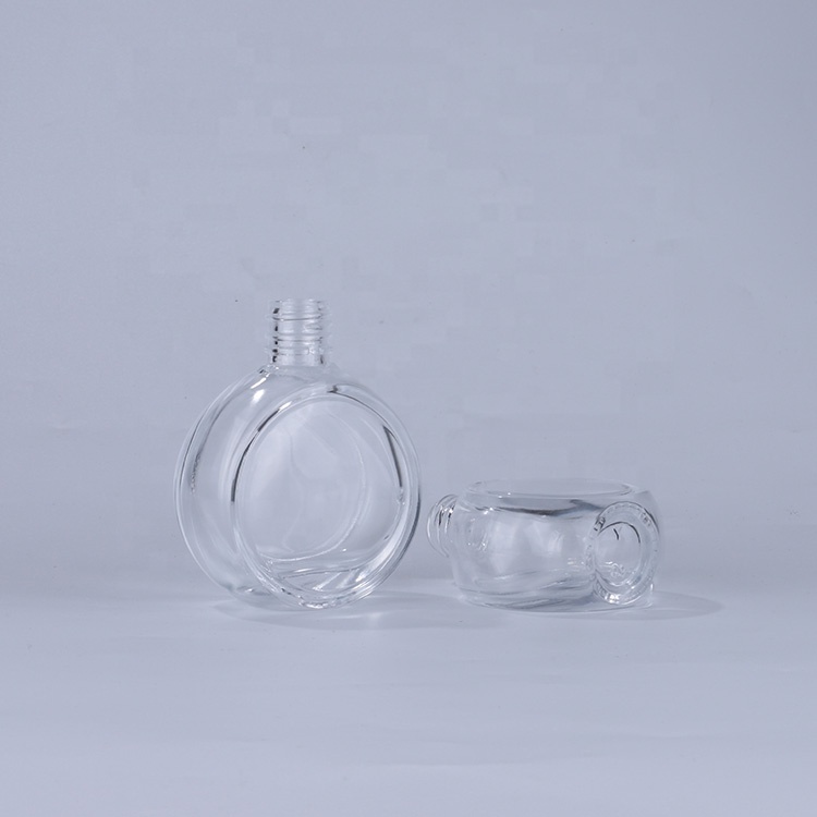 luxury cosmetic packaging 30ml 50ml serum flat glass bottle face serum packaging bottle