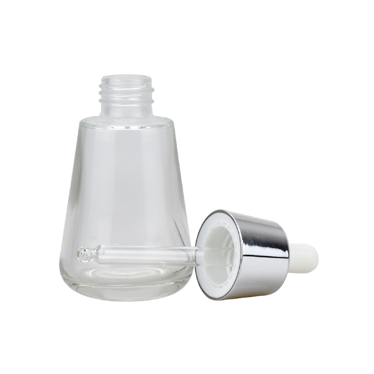 luxury cosmetic packaging 50g oval shape blue glass jar 50ml beauty packaging jars and bottles with shiny silver lid