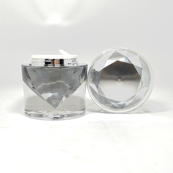 luxury cosmetic packaging 50g shape container with acrylic lid