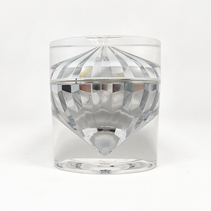 luxury cosmetic packaging 50g shape container with acrylic lid