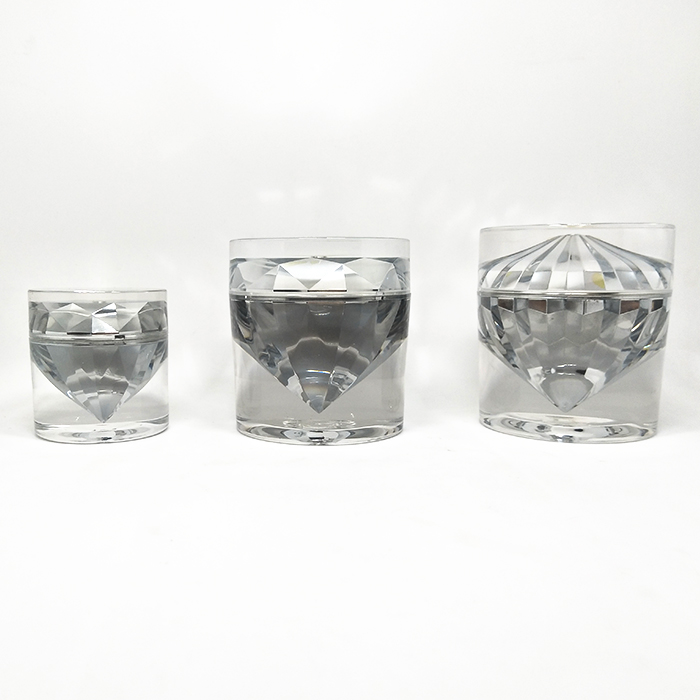 luxury cosmetic packaging 50g shape container with acrylic lid