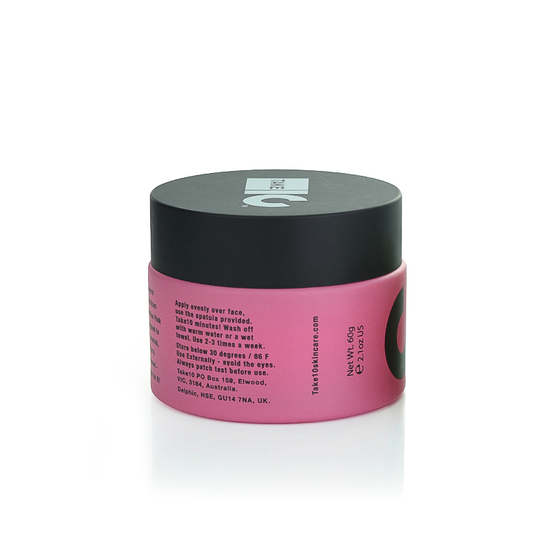 luxury cosmetic packaging 5ml 10ml 20ml 30ml 50ml 100ml empty 50g body butter airtight matte pink glass jar with matte black lid