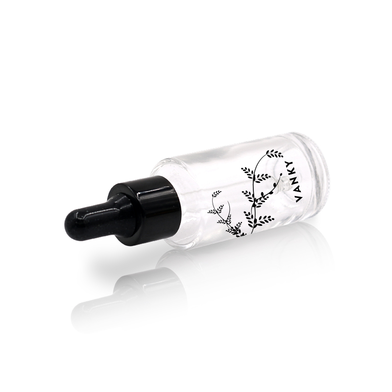luxury cosmetic packaging clear 30ml serum glass bottle face serum packaging bottle