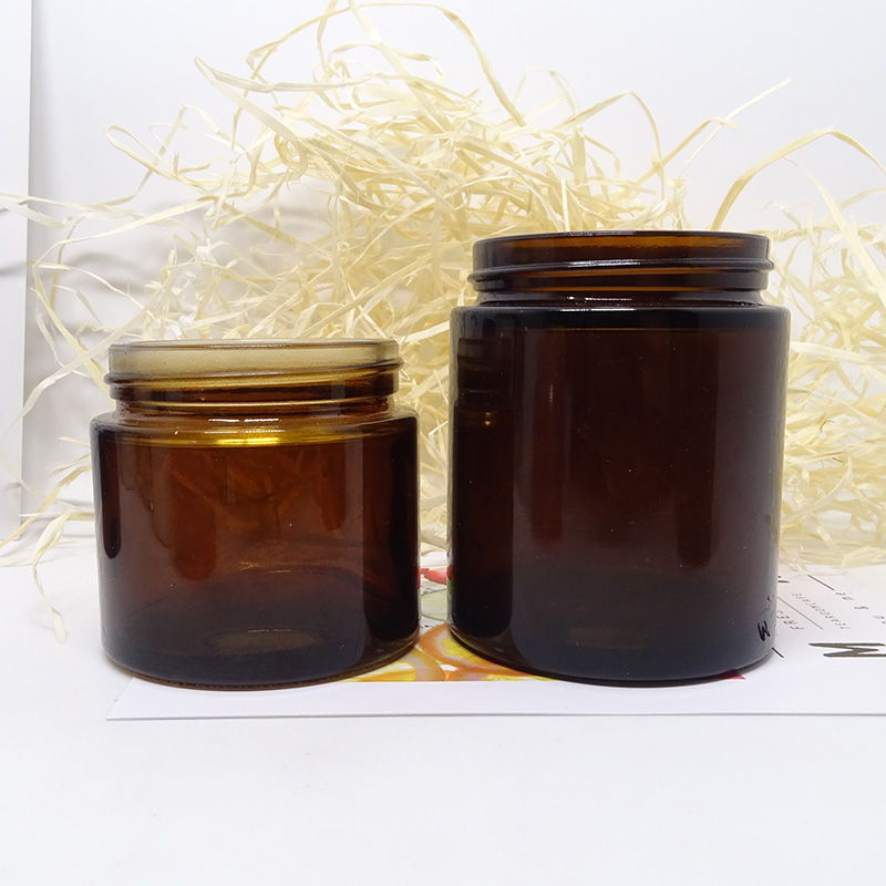 luxury cosmetic packaging face cream round 50ml 60ml custom matte black frosted glass jar