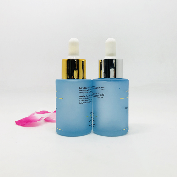 luxury cosmetic packaging frosted 30 ml serum glass bottle face serum packaging bottle
