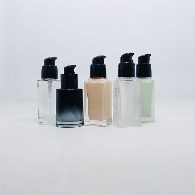 luxury cosmetic packaging frosted 30 ml serum glass bottle face serum packaging bottle