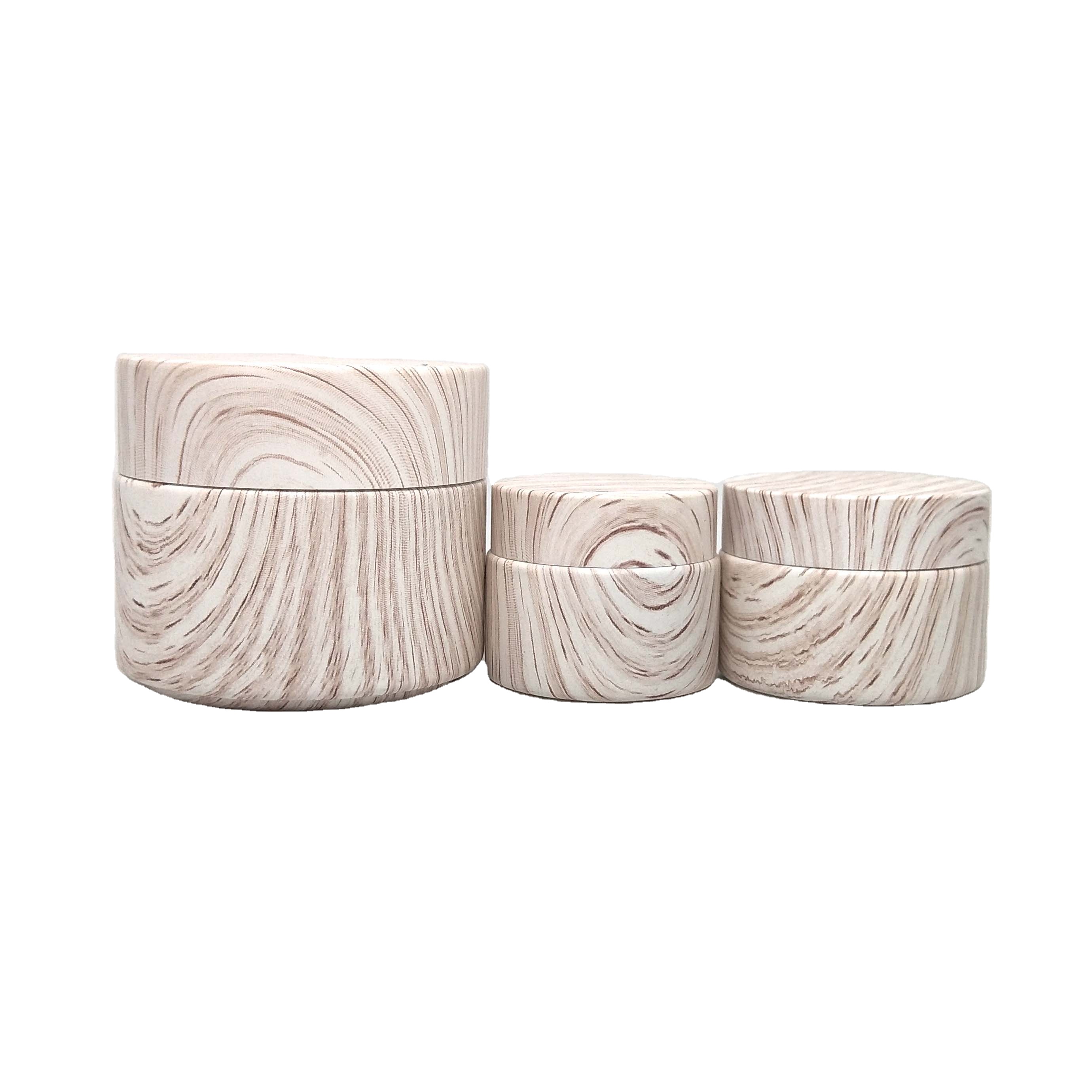 luxury cosmetic packaging glass water transfer printing pink around glass cosmetic jars 30g 50g 100g