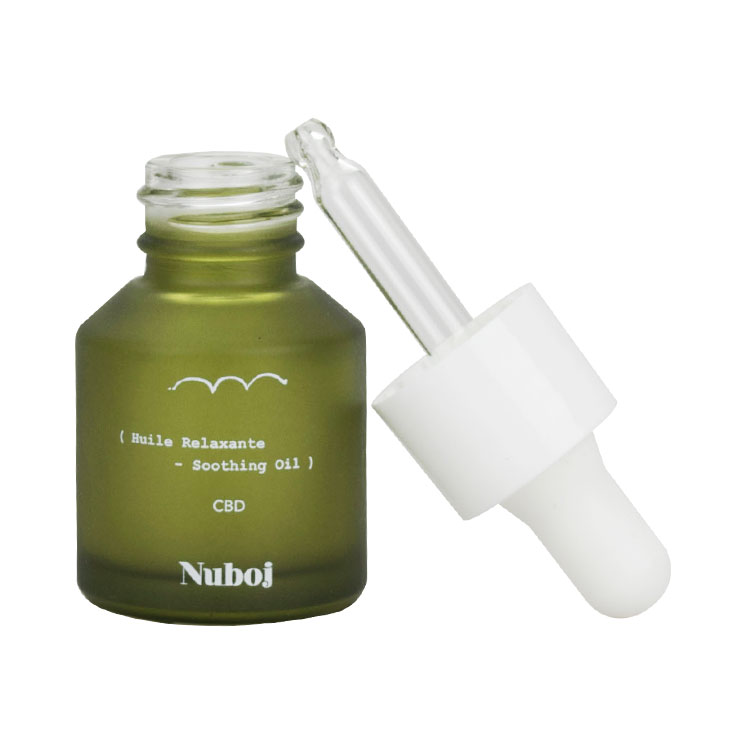 luxury cosmetic packaging olive green frosted glass dropper bottle 15ml 30ml essential oil glass bottle with white dropper cap