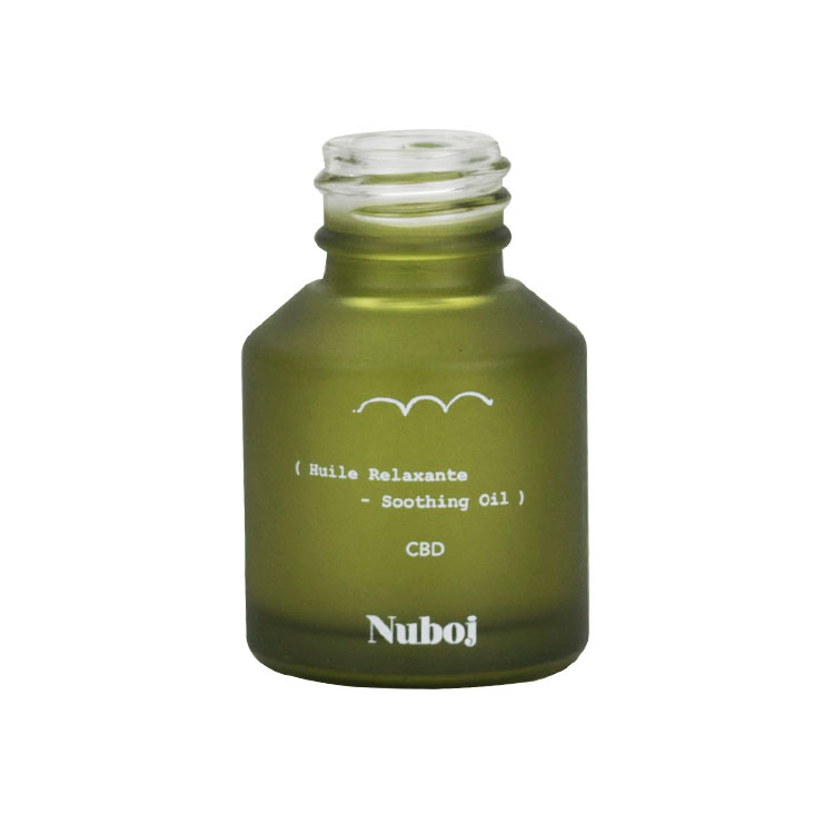 luxury cosmetic packaging olive green frosted glass dropper bottle 15ml 30ml essential oil glass bottle with white dropper cap