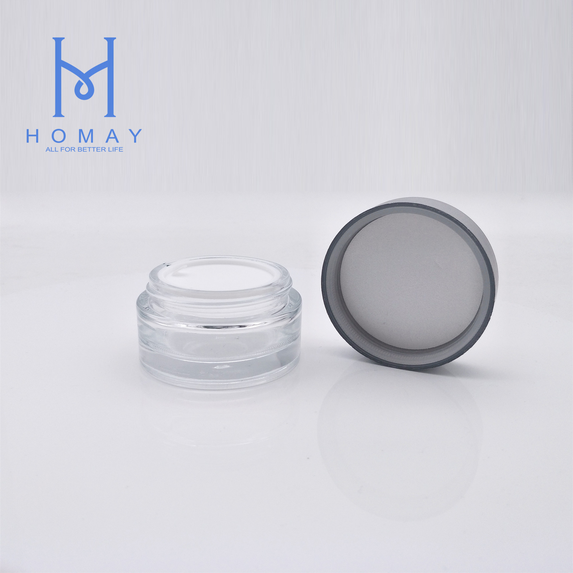 luxury cosmetic packaging sets 50ml empty glass face cream jars