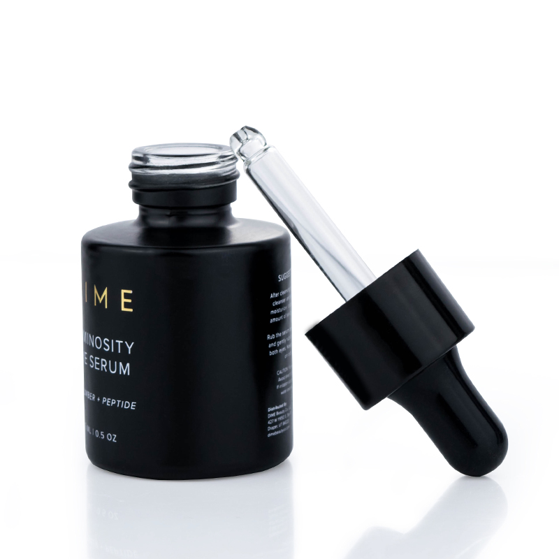 luxury cosmetic packaginig 20ml 30ml 40ml 50ml 60ml 80ml 100ml 120ml beard oil matte black glass dropper bottle 2 oz