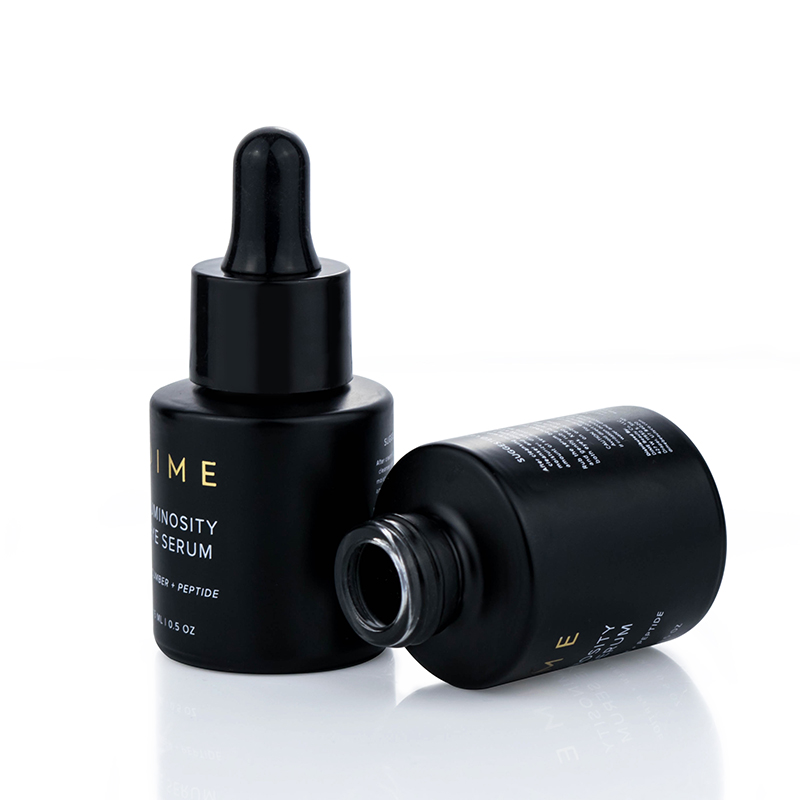 luxury cosmetic packaginig 20ml 30ml 40ml 50ml 60ml 80ml 100ml 120ml beard oil matte black glass dropper bottle 2 oz