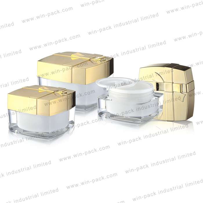 luxury cosmetic packing jar matt clear acrylic cream container 15g 30g 50g frosted jar