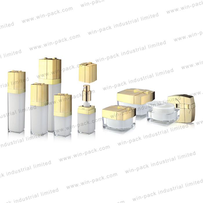 luxury cosmetic packing jar matt clear acrylic cream container 15g 30g 50g frosted jar