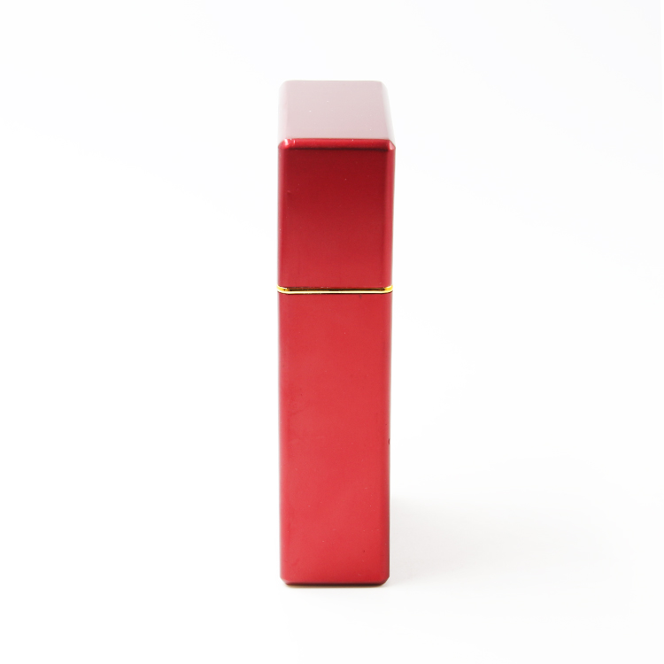 luxury cosmetic square red empty perfume atomizer bottle aluminum cap 30ml
