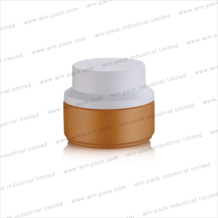 luxury cosmetics empty clear glass body cream jar with gold cap 50g