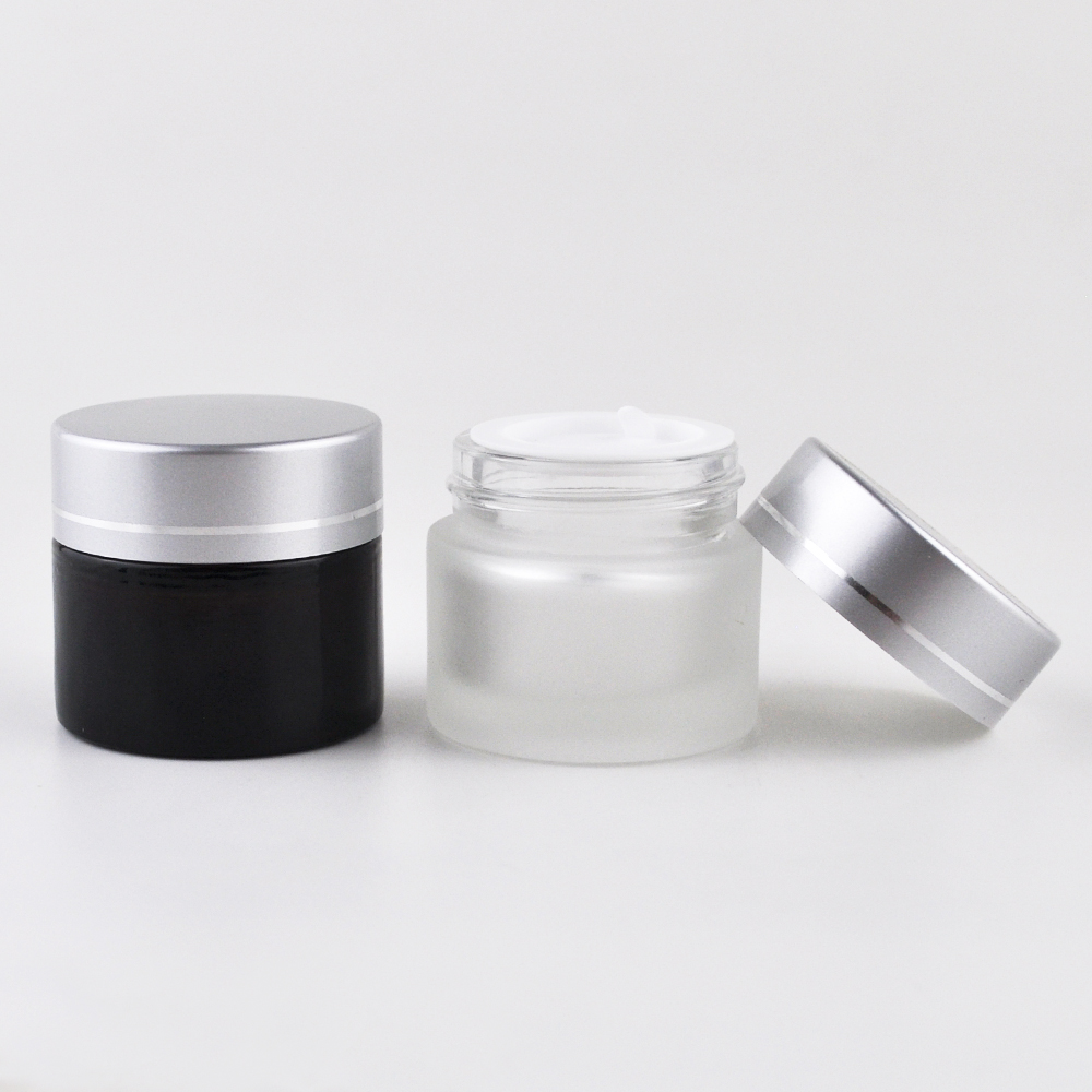 luxury cream cosmetics packaging lip balm jar cosmetics containers 10g clear glass jar with plastic cap