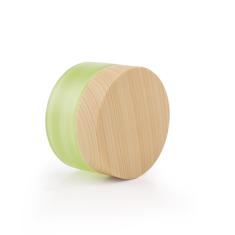 luxury cream jar 5g 15g 30g 50g 100g frosted cosmetic jars glass jars with wooden caps engraving bamboo lid