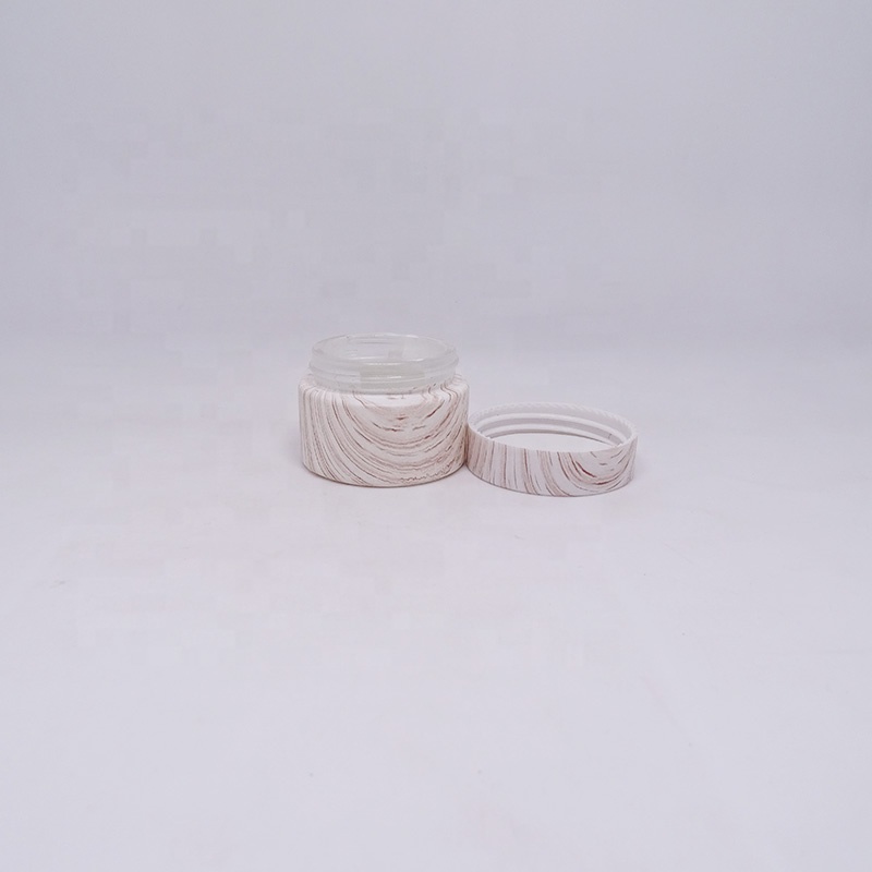 luxury custom 20g 30g 50g 100g empty transfer printing glass cosmetic jars recycled containers for skincare