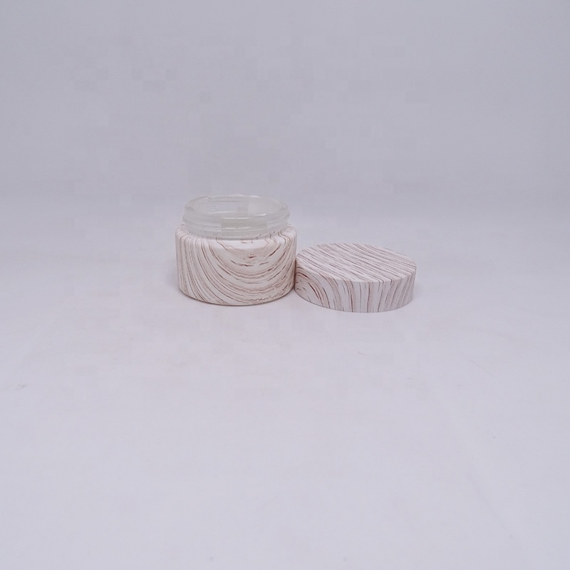 luxury custom 20g 30g 50g 100g empty transfer printing glass cosmetic jars recycled containers for skincare