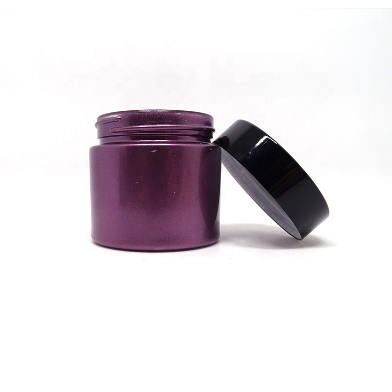 luxury custom 50ml 60ml 100ml empty white purple black cosmetic face cream glass jars