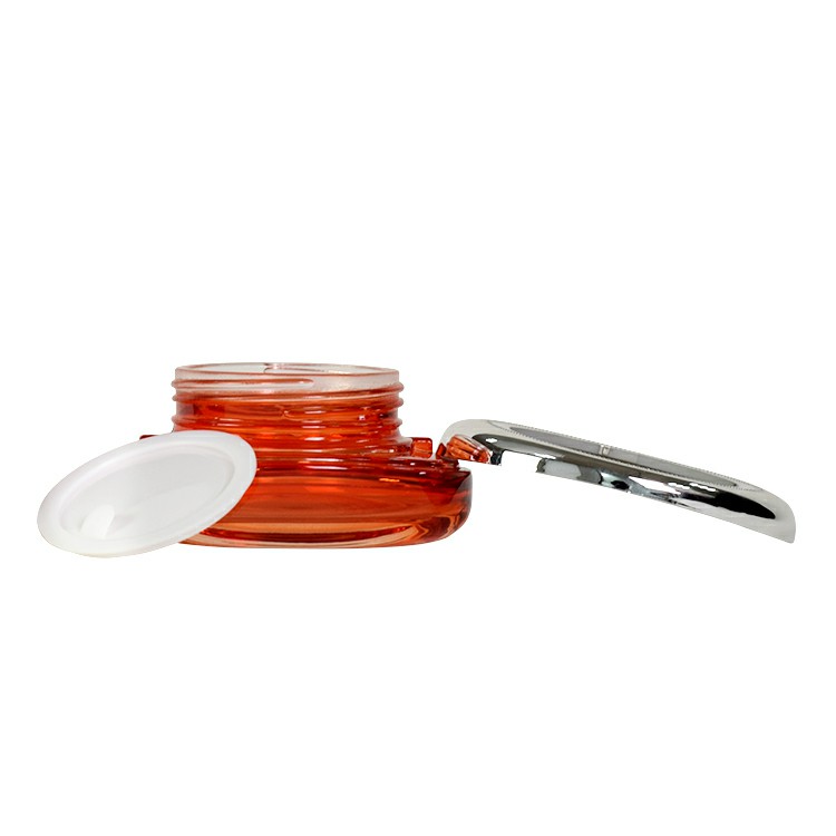 luxury custom empty 30g 1oz silver cover cap personal care cosmetic packaging skin care lotion cream jar