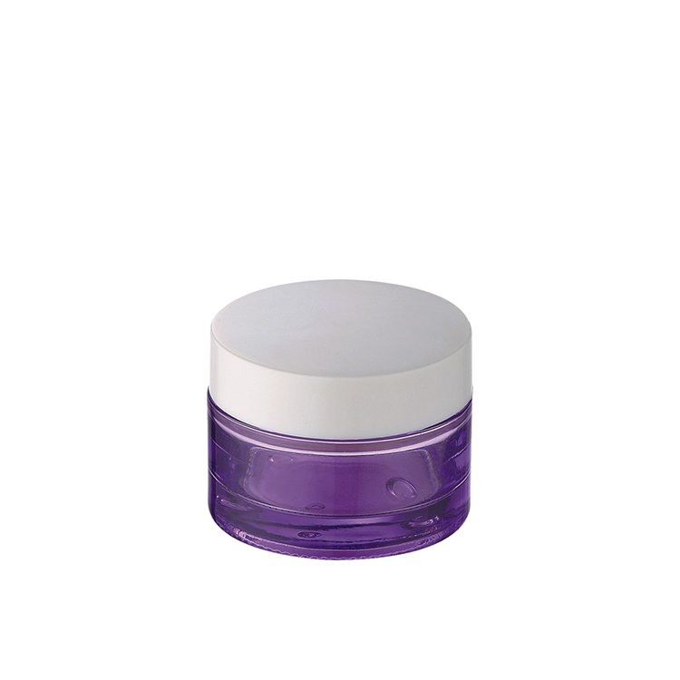 luxury customized empty purple glass container skincare eye cream lotion glass jar