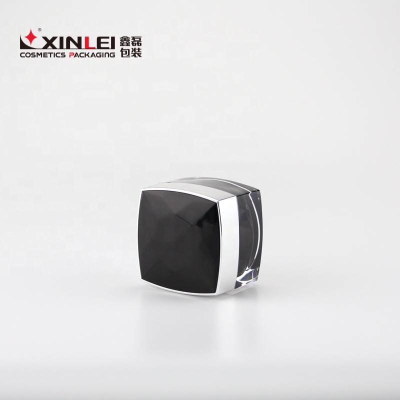 luxury diamonds cap square acrylic jar 30ml