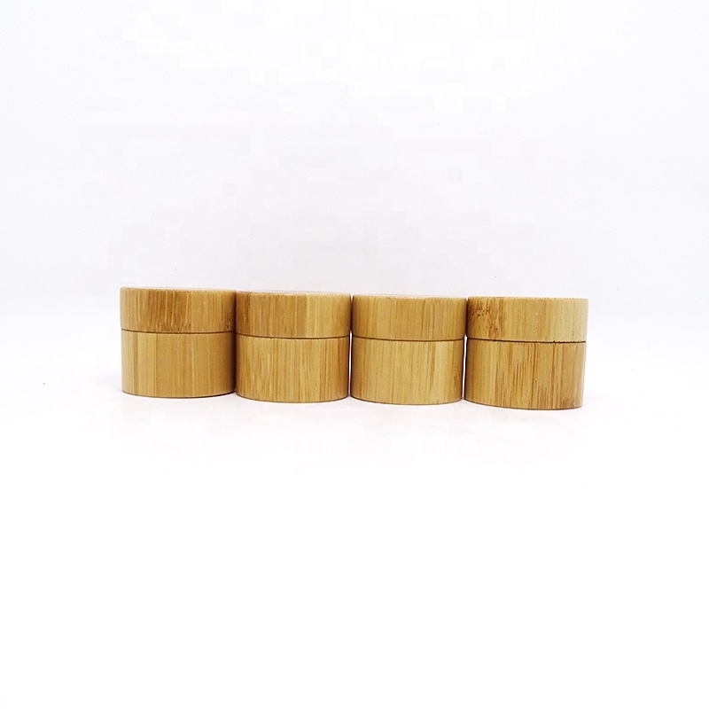 luxury eco friendly 50ml 100ml 200ml 250ml empty cosmetic bamboo jar wooden container with pp inner