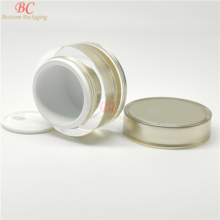 luxury empty 1oz scrub acrylic packaging cream container 5g 10g 30g 50g 100g 150g 200g 15g full silver cosmetic jar with lids