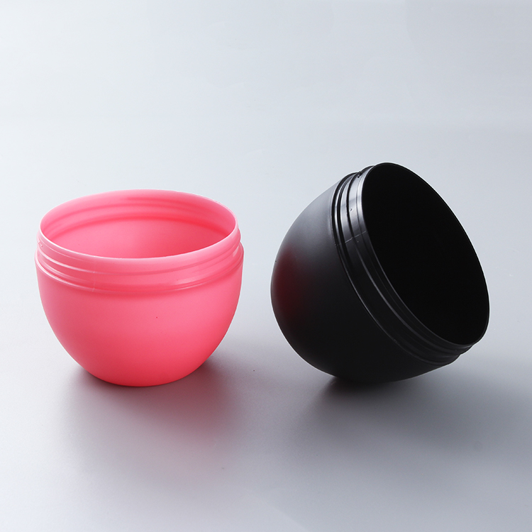 luxury empty 8oz matte pink cosmetic jars with golden cap