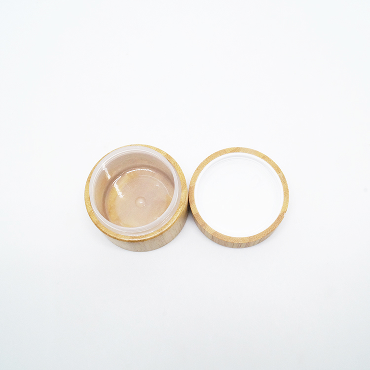luxury empty bamboo bottles and glass cosmetic jars container for cosmetics with PP inner 15g 30g 50g 80g 100g 200g