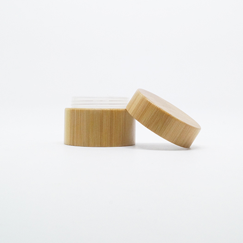 luxury empty bamboo bottles and glass cosmetic jars container for cosmetics with PP inner 15g 30g 50g 80g 100g 200g
