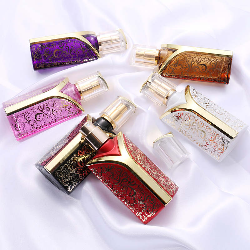 luxury empty bottles perfume costom logo  portable nice perfume bottle diamond-shaped perfume bottle