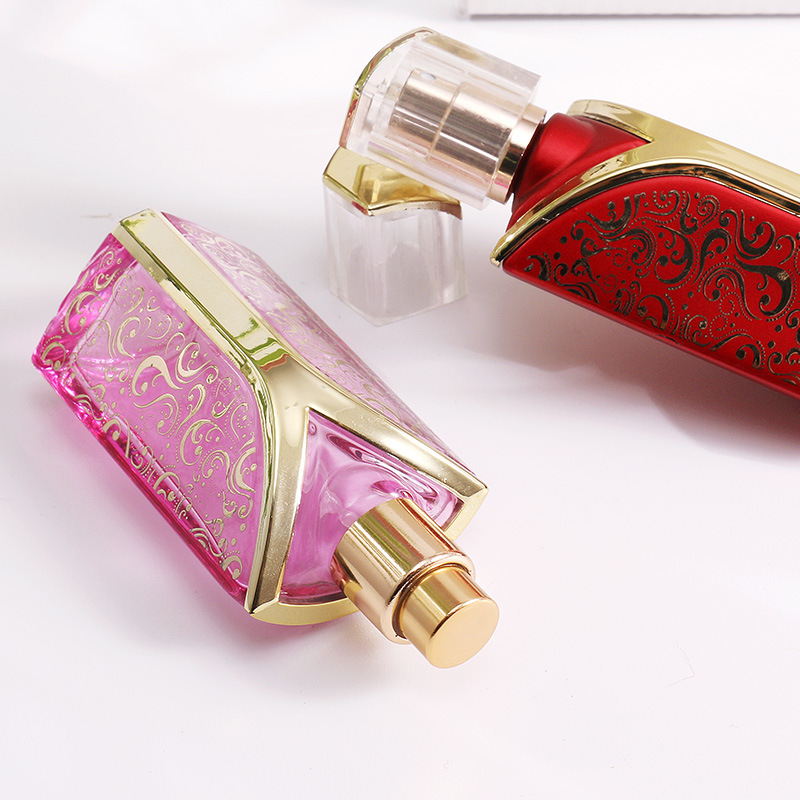 luxury empty bottles perfume costom logo portable nice perfume bottle diamond-shaped perfume bottle