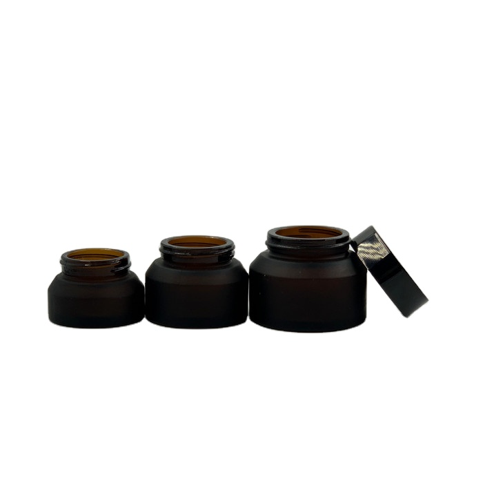 luxury empty cosmetic containers cosmetic packaging glass cream jar with lid