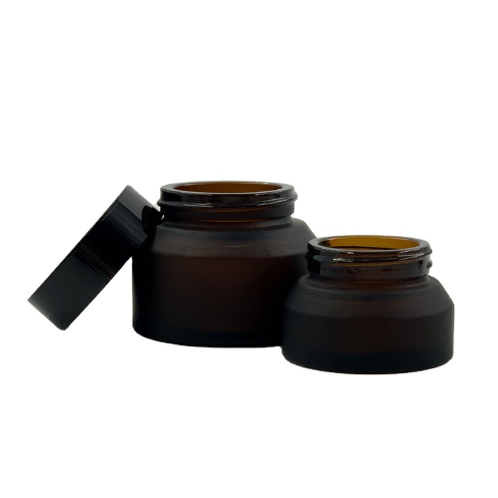 luxury empty cosmetic containers cosmetic packaging glass cream jar with lid