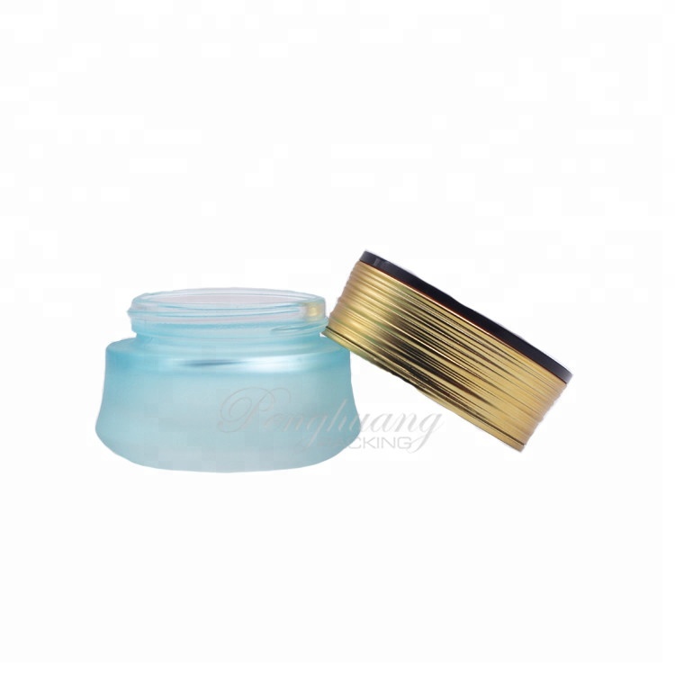 luxury empty cosmetics packaging frosted glass jar 30ml for face cream guangzhou supplier