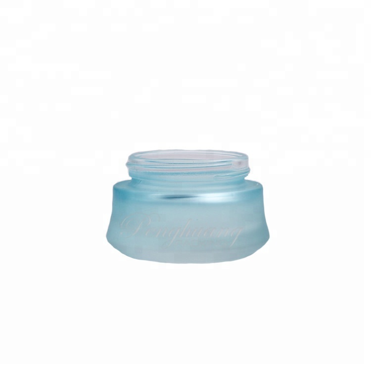 luxury empty cosmetics packaging frosted glass jar 30ml for face cream guangzhou supplier