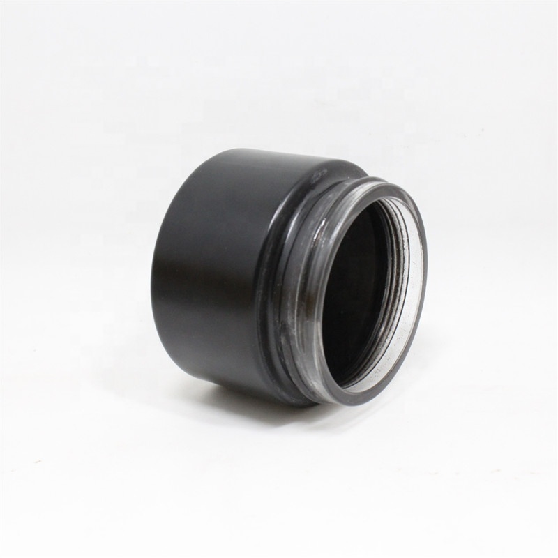 luxury empty face cream glass clear dark bamboo jar cream for eye cream