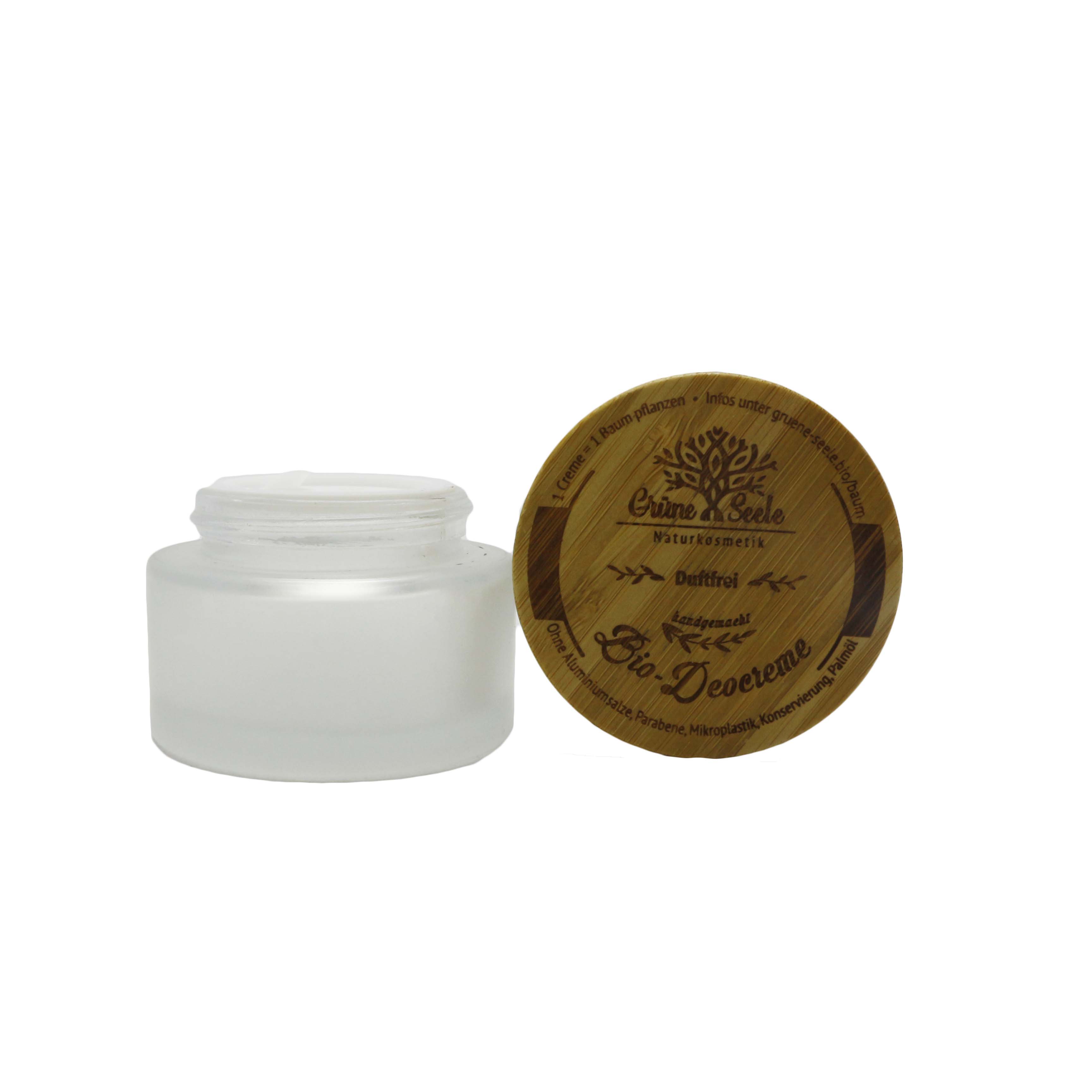 luxury face cream frosted glass cosmetic jar 5g 15g 30g 50g 100g skincare glass packaging with bamboo cap-GJ-CC4