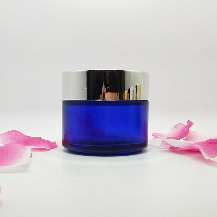 luxury face cream frosted glass jar empty matte white jar 100g skincare glass packaging