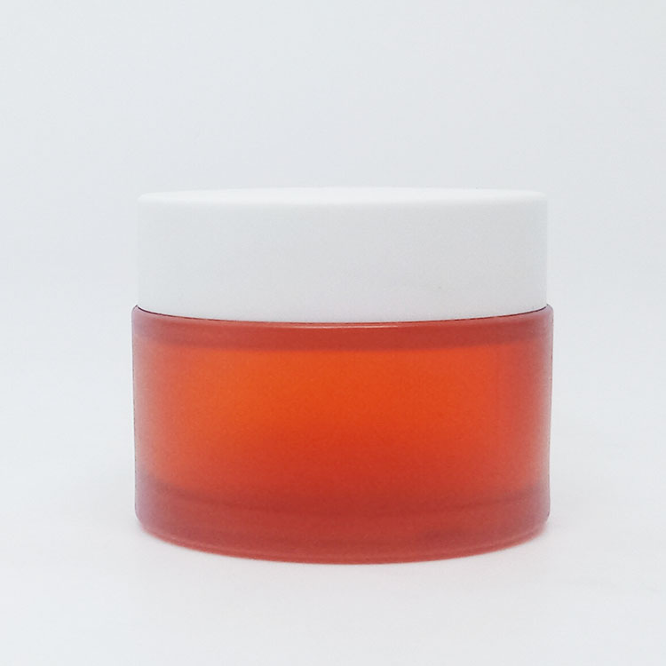 luxury frosted silk screen custom cosmetic jar for cosmetic packing